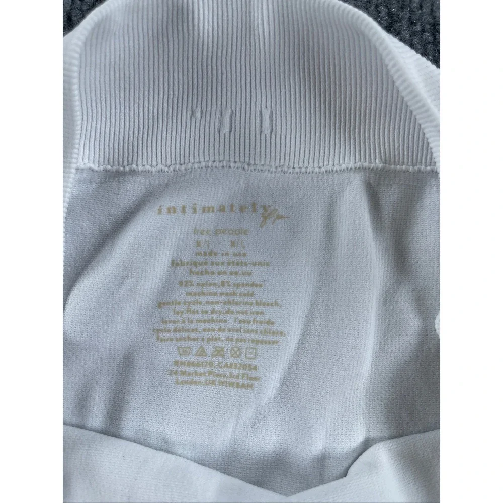 Free People Intimately FP White Ribbed Seamless Biker Shorts OB991029 M/L NWT
